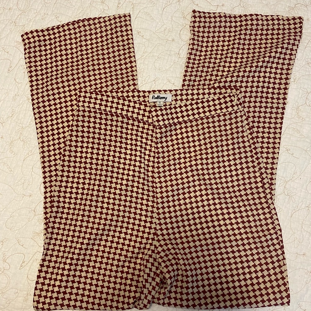 Verge Girl Take Manhattan Check Pants Wine - Picture 3 of 6